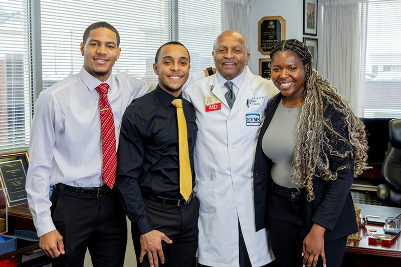 Members of the inaugural cohort of the L.D. Britt Pre-Medical Scholars program